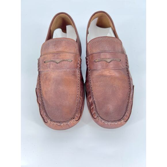 Clarks Ashmont Way Tan Leather Loafer Driving Shoes Men's 9.5M Comfort Slip On - Picture 2 of 12
